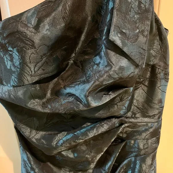 David Meister One Shoulder Mermaid Dress - Size 8 - Picture 6 of 8